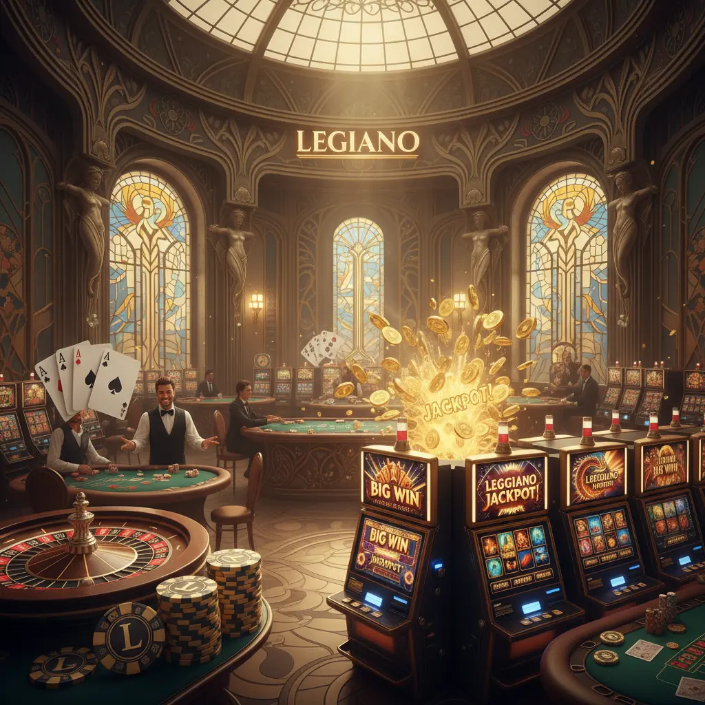 Wizualizacja kasyna Legiano z grami i bonusami